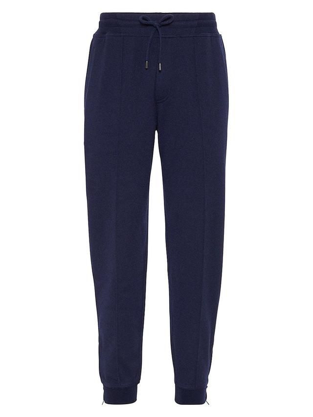 Mens Cashmere and Cotton French Terry Double Cloth Trousers Product Image