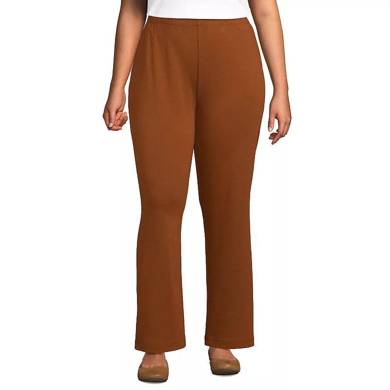 Plus Size Lands End Sport Knit High-Waist Pull-On Pants, Womens Product Image