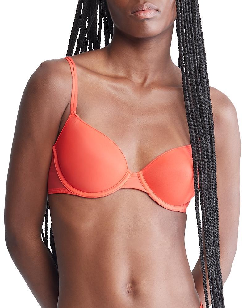 Calvin Klein Womens Sheer Marquisette Lightly Lined Demi Bra QF6068 Product Image