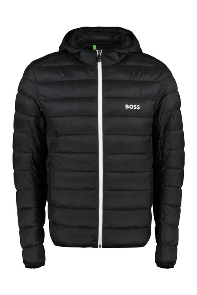 HUGO BOSS Hooded Down Jacket In Black Product Image