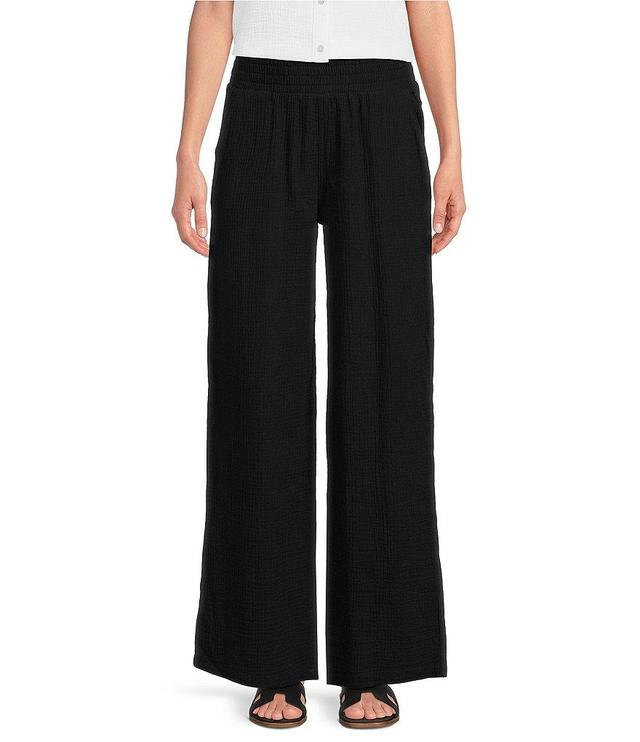 DKNY Flat Front Pull-On Wide Leg Pant Product Image