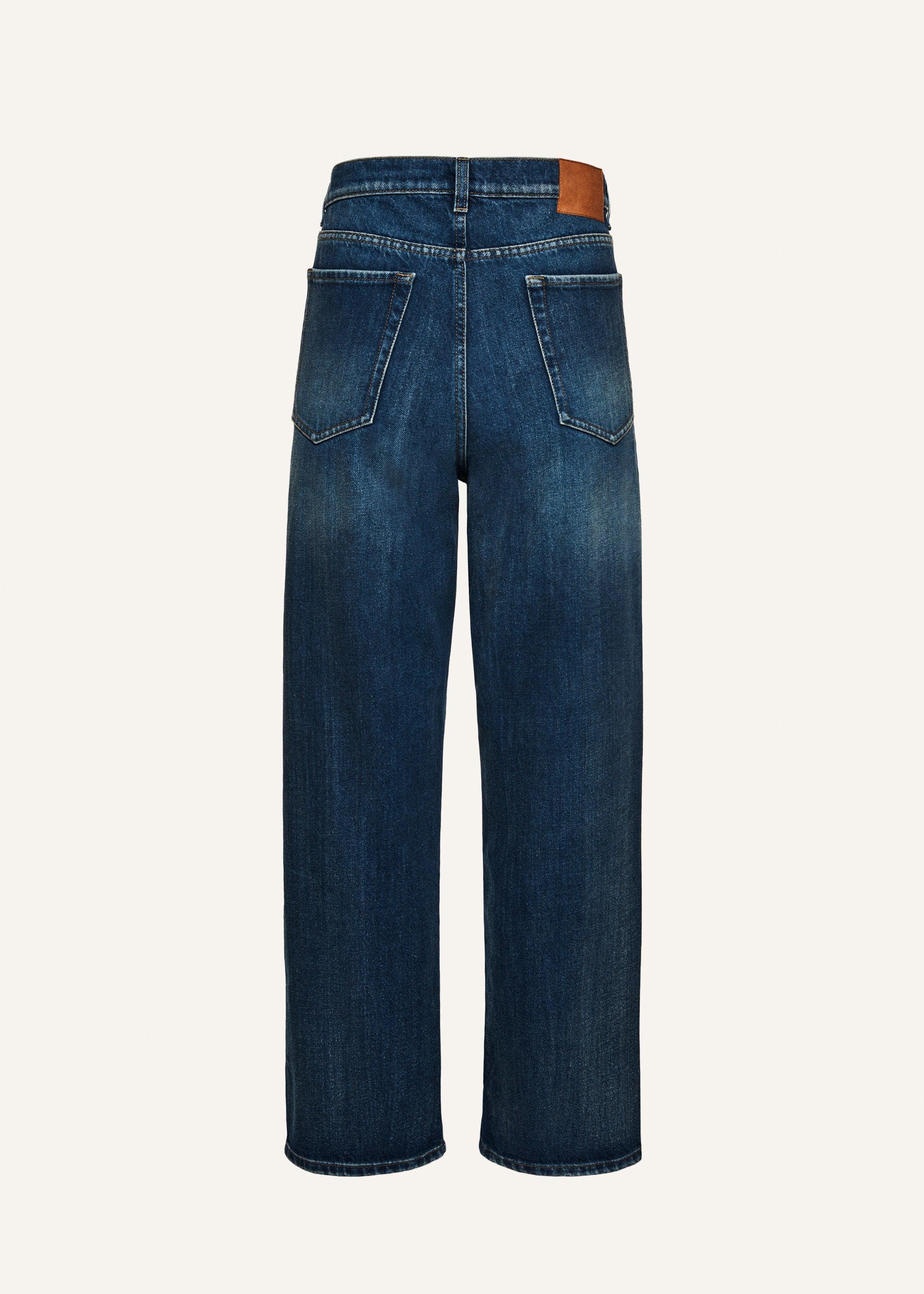 Loose leg denim pants in vintage blue Product Image