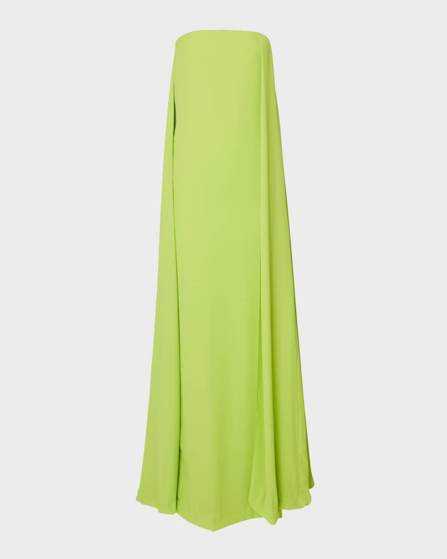 Strapless Column Dress with Cape Back Product Image