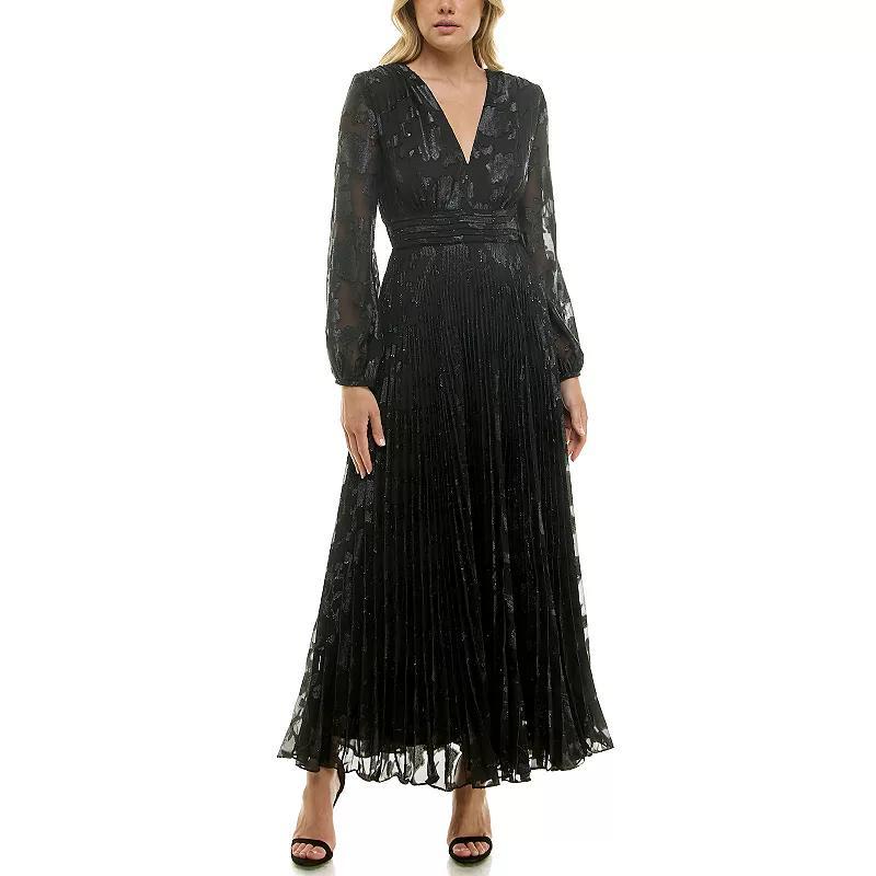 Womens Taylor Long Sleeve Gathered Waist Maxi Dress Product Image