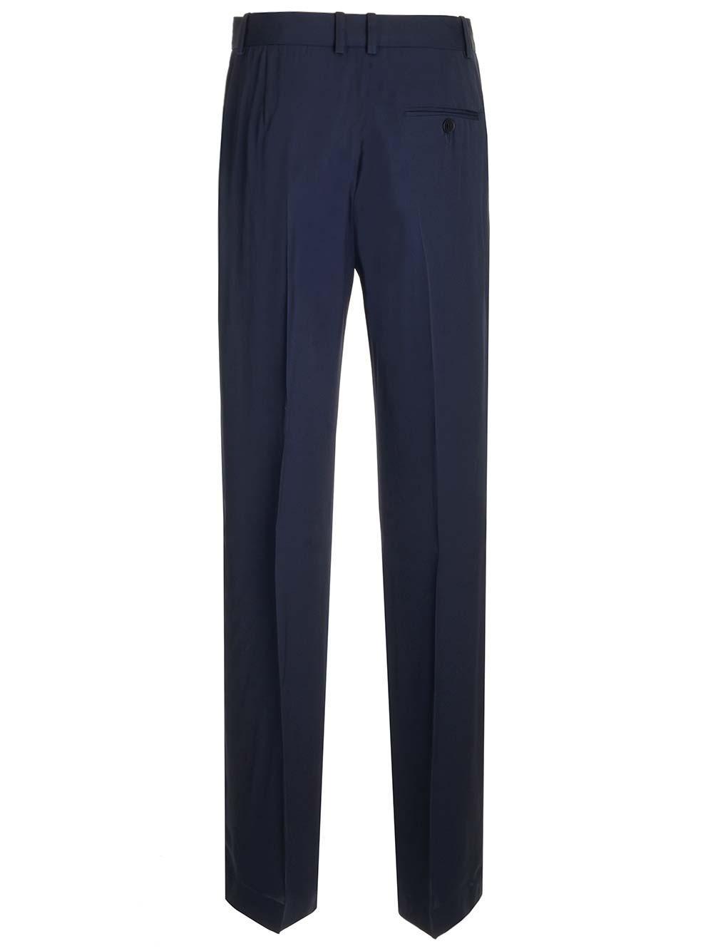 Straight Leg Trousers In Blue Product Image