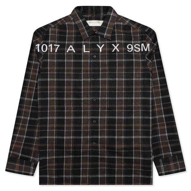 Plaid Logo Shirt - Brown/Black Male Product Image