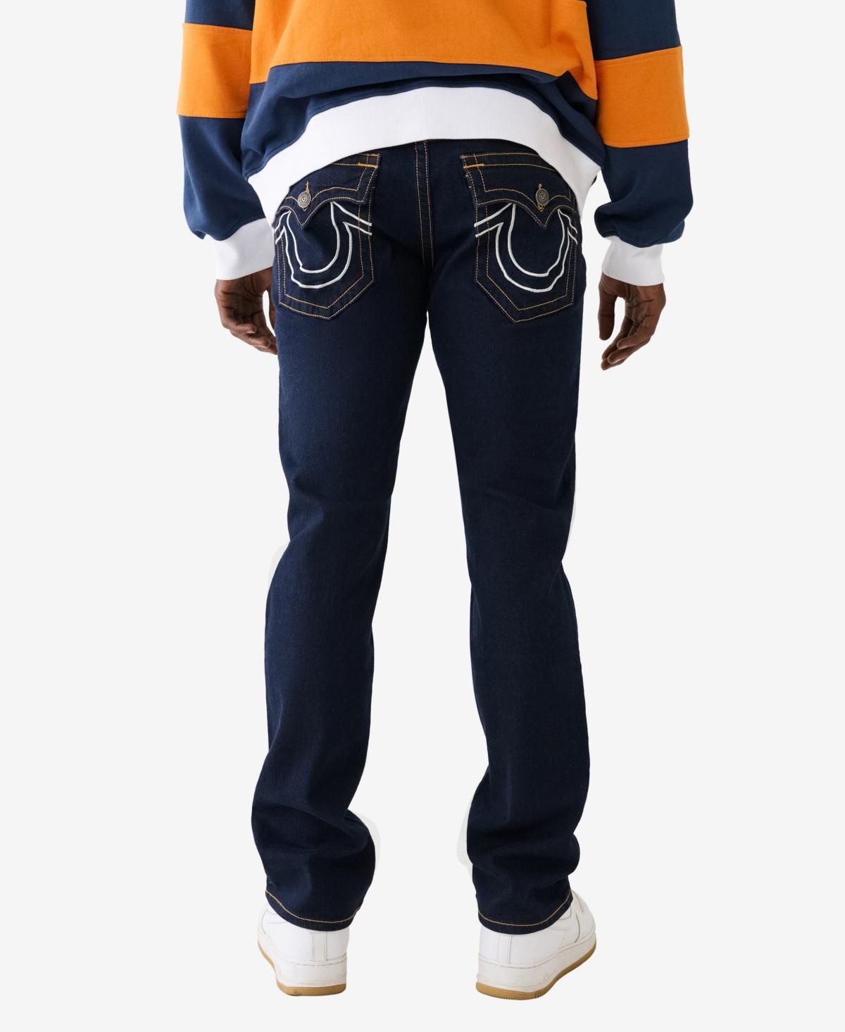 True Religion Mens Ricky Flap Lurex Logo Straight Jeans Product Image