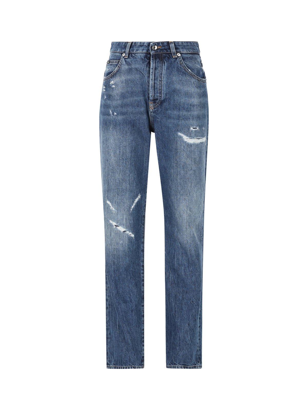 Ripped Jeans In Blue Product Image