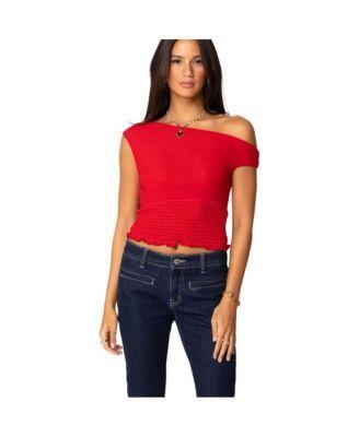 Edikted Womens Jenny Scrunched Asymmetric Top product image