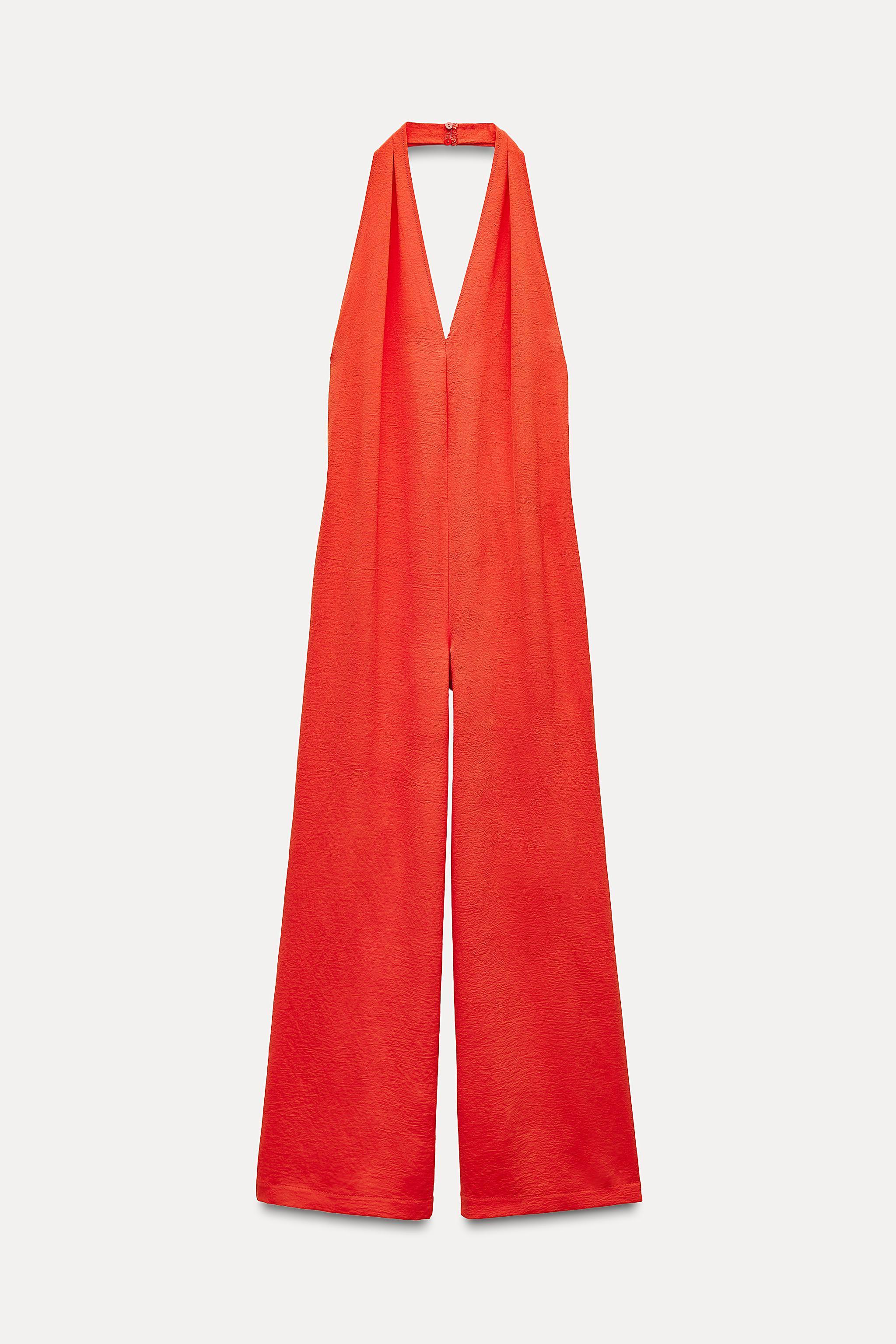 FLOWY HALTER NECK JUMPSUIT Product Image