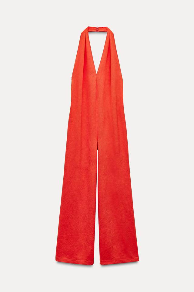 FLOWY HALTER NECK JUMPSUIT Product Image