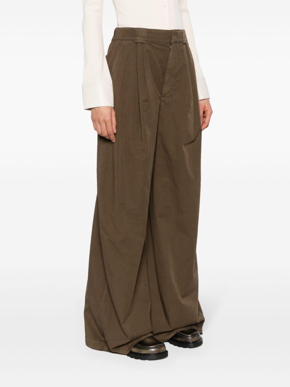 pleat-detailing wide-leg trousers Product Image