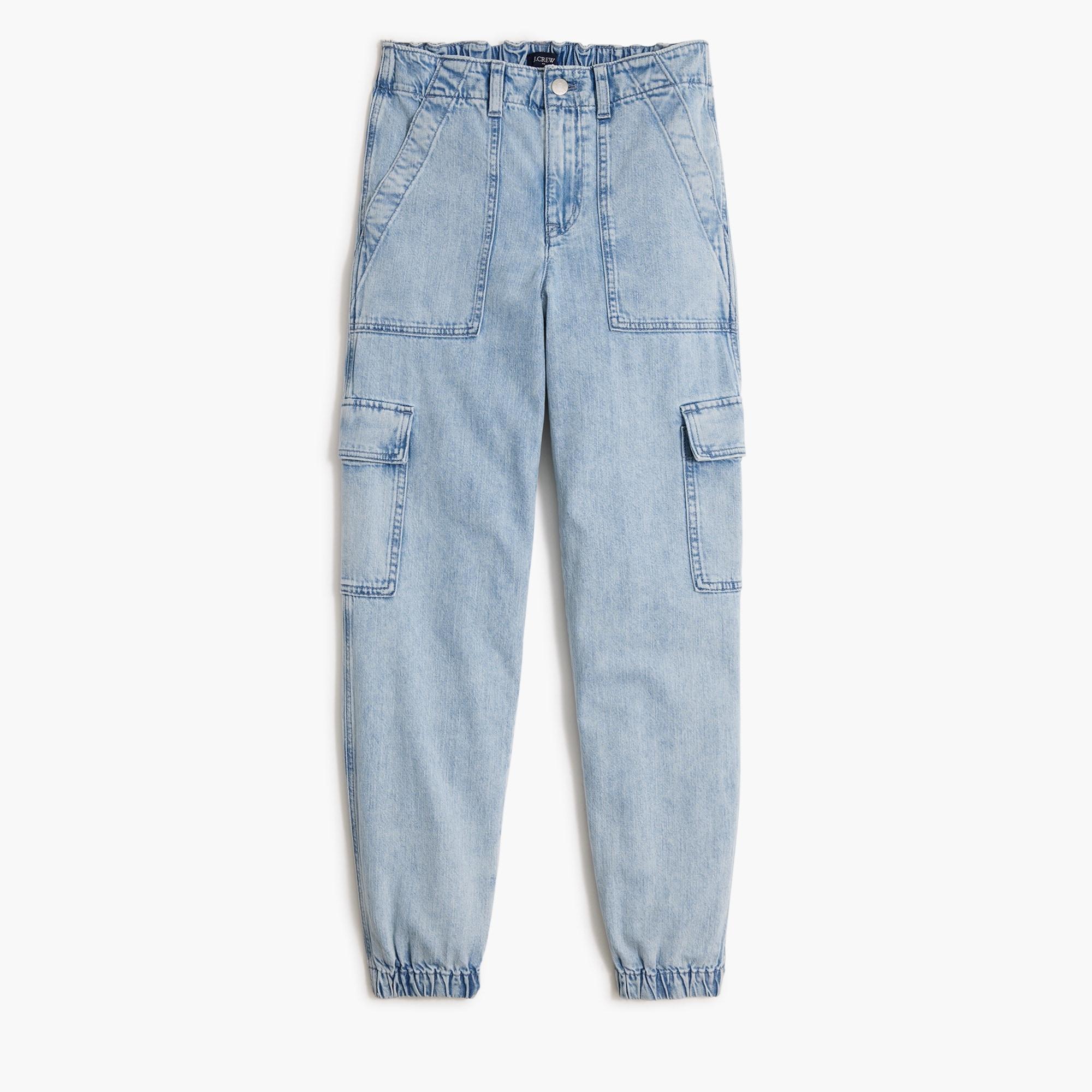 Lightweight drapey cargo jogger jean Product Image