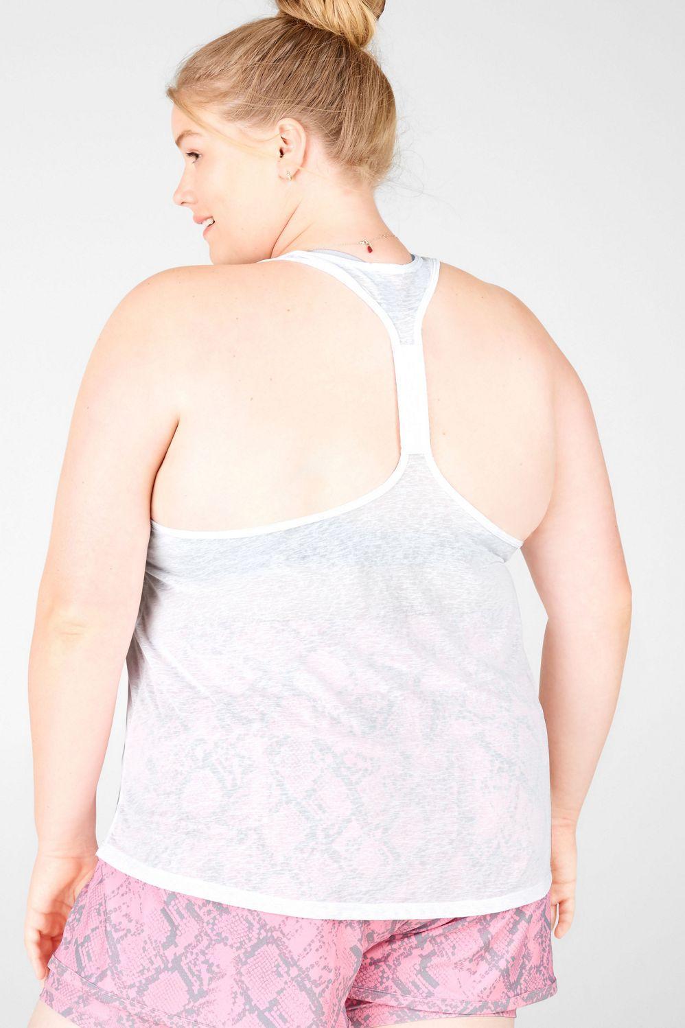 Fabletics Ryan Logo Tank Womens white plus Size 4X Product Image