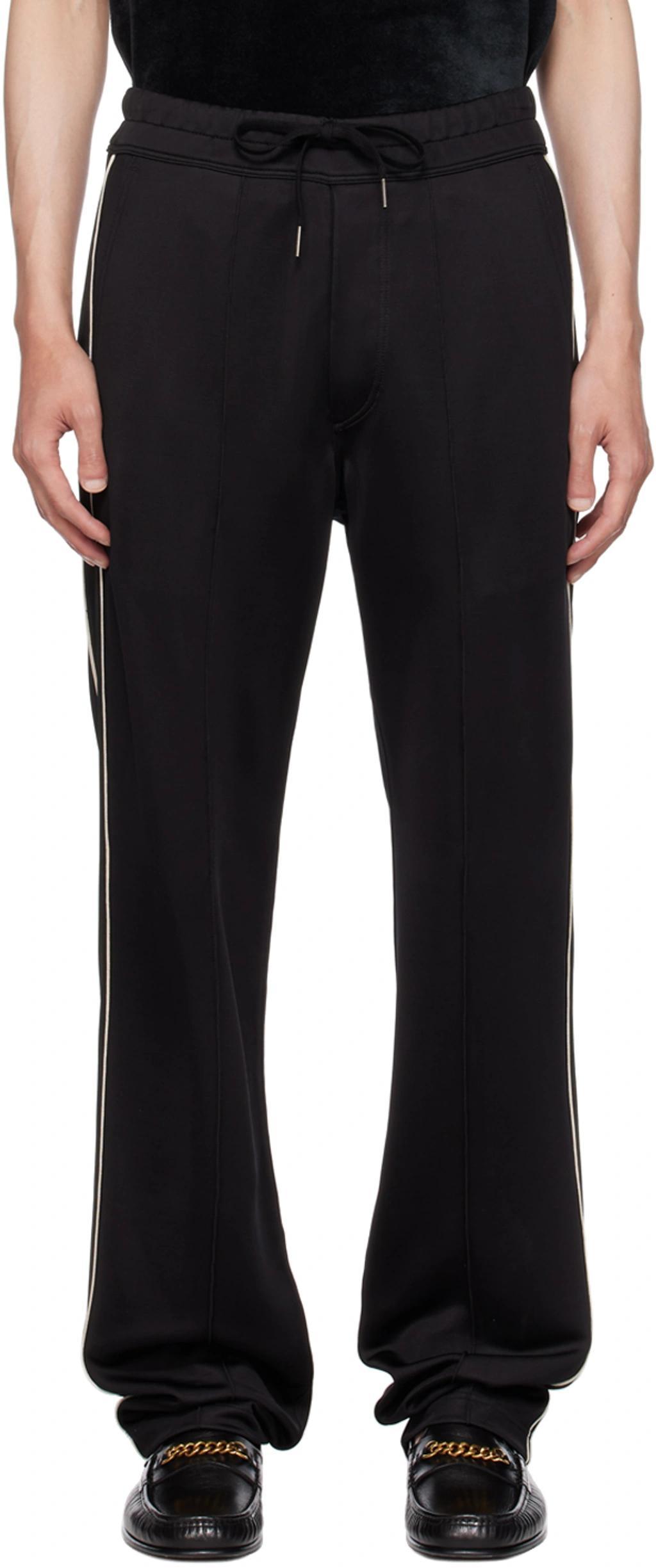 TOM FORD Black Piping Sweatpants Product Image