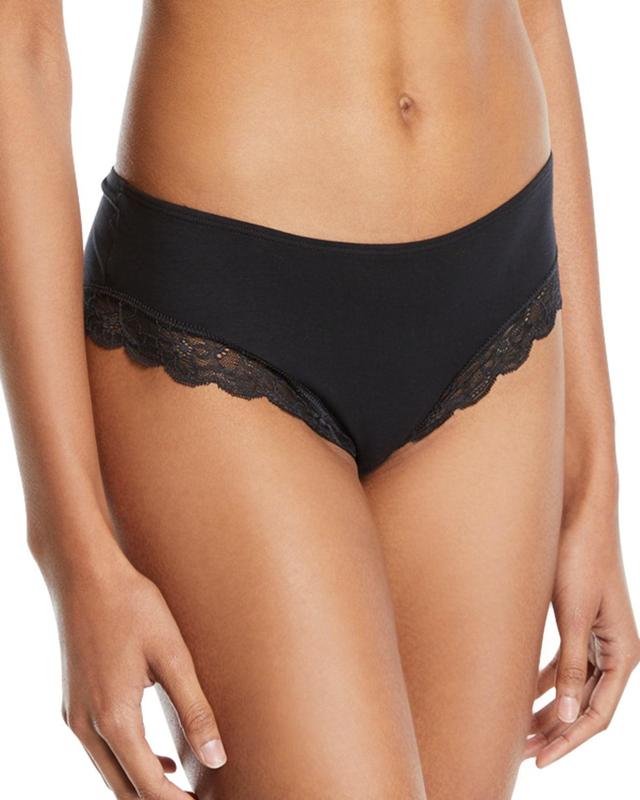 Womens Cotton Lace Hi-Cut Brief Product Image