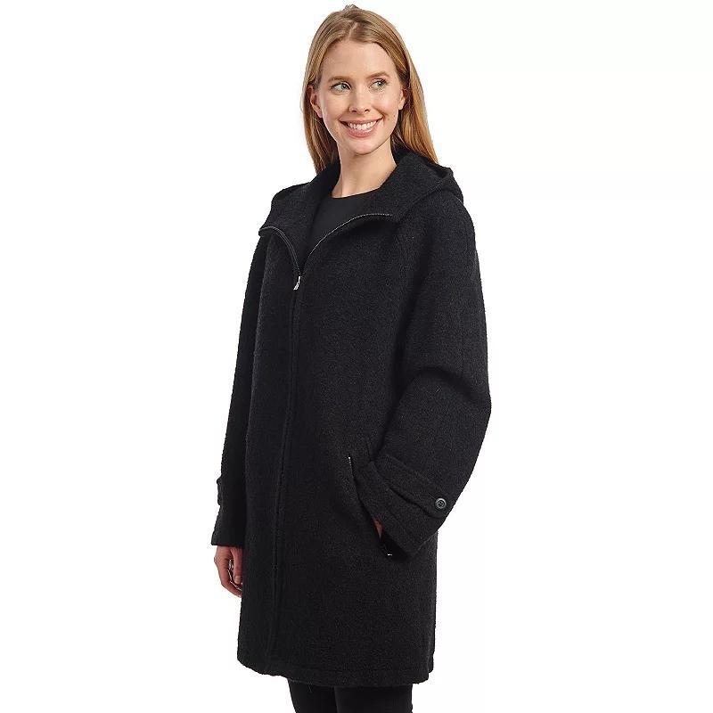 Womens Fleet Street Classic Wool-Blend Hooded Coat Product Image