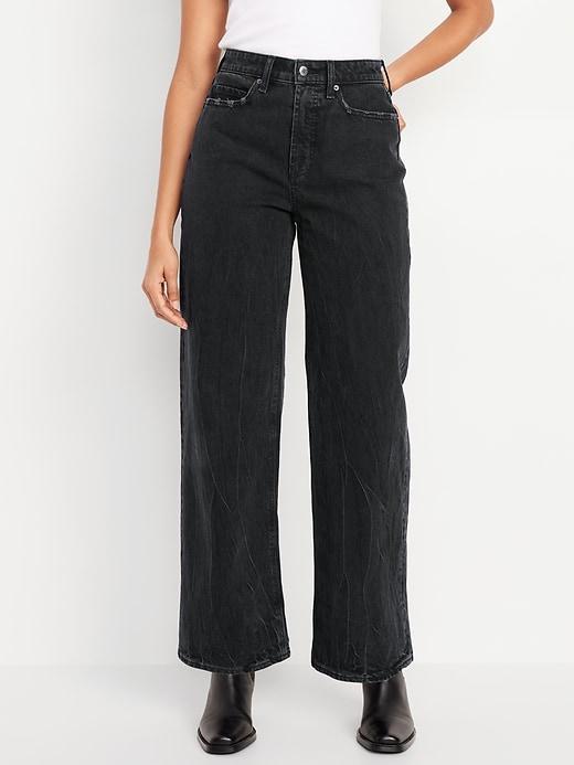 Curvy Extra High-Waisted Wide-Leg Jeans Product Image