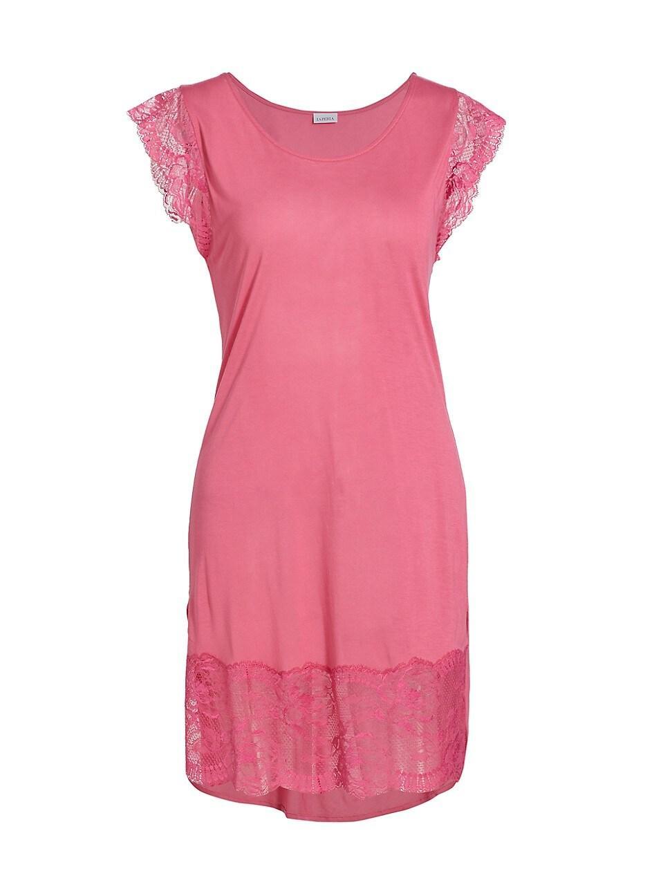 Womens Lace-Trim Jersey Dress Product Image