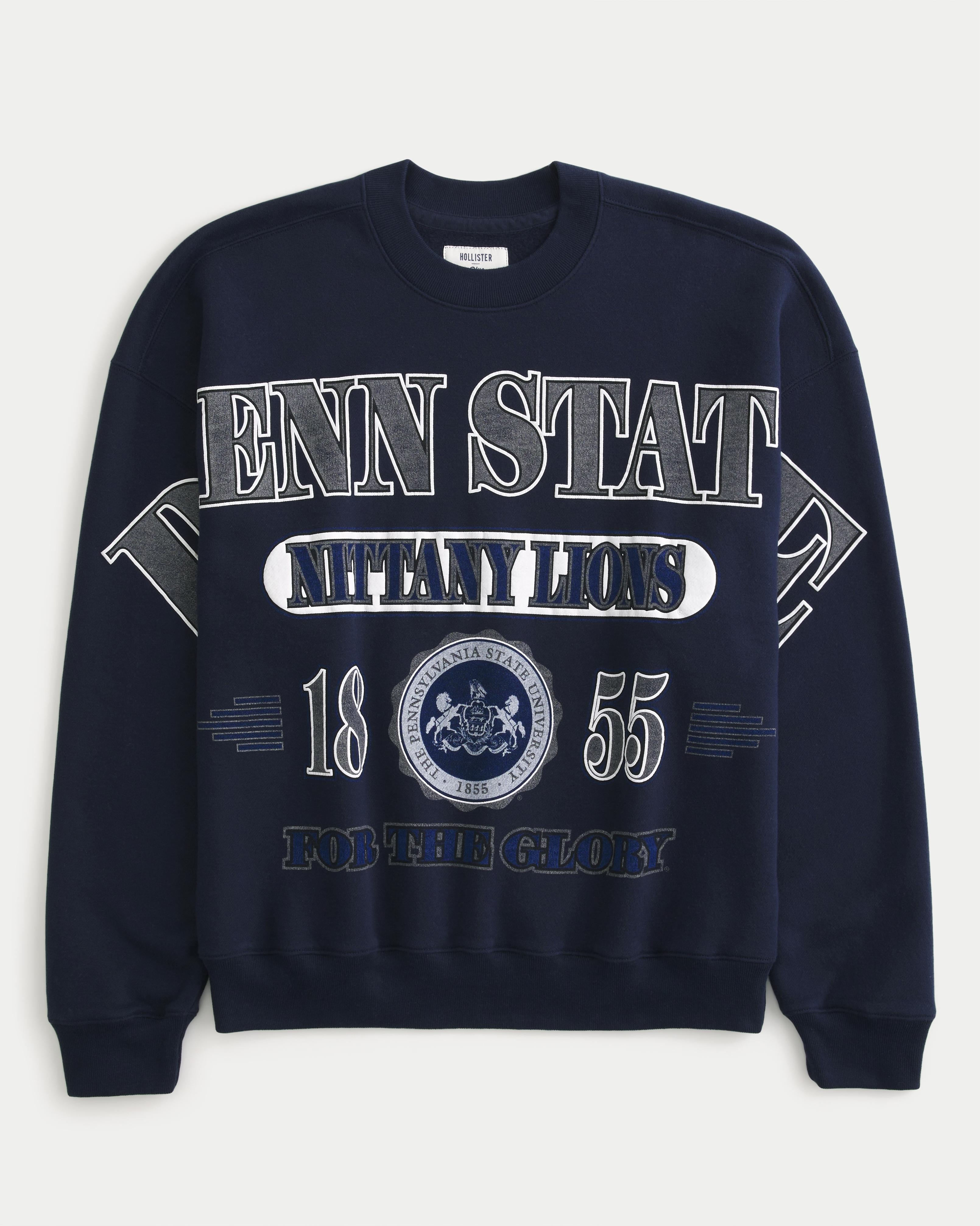 Boxy Penn State Nittany Lions Graphic Crew Sweatshirt Product Image