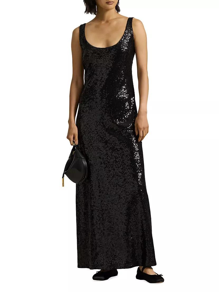 Sequined Scoopneck Maxi-Dress Product Image