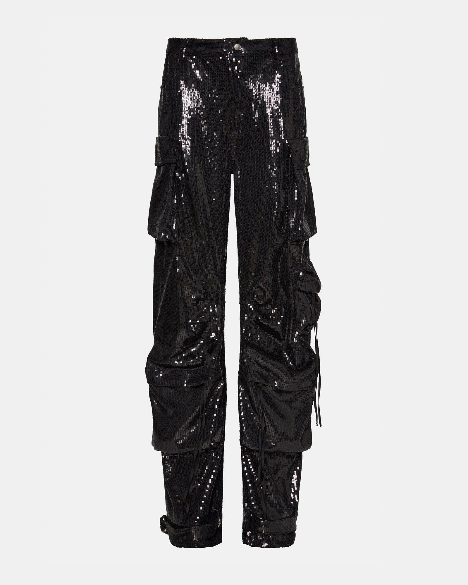 DUO SEQUIN PANT BLACK Female Product Image