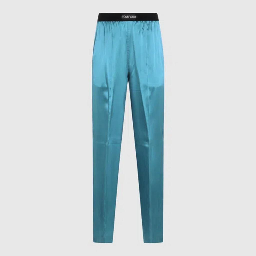 TOM FORD Pantaloni Blue Teal Product Image