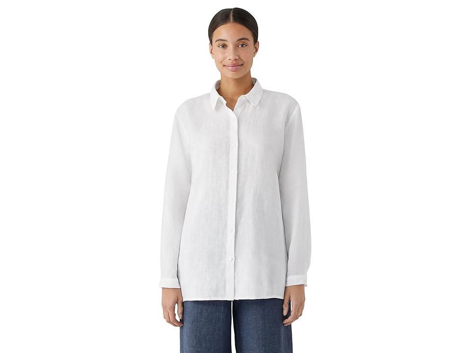 Eileen Fisher Linen Classic Collar Shirt Product Image