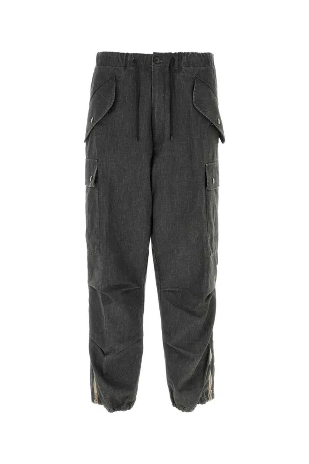 DRIES VAN NOTEN Pants In Gray Product Image