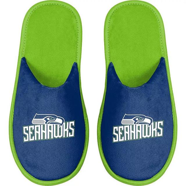 Mens FOCO Seattle Seahawks Scuff Slide Slippers Blue Product Image