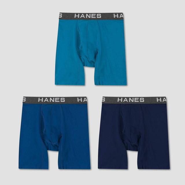 Hanes Premium Mens Comfort Flex Fit Boxer Briefs 3pk - Blue Product Image