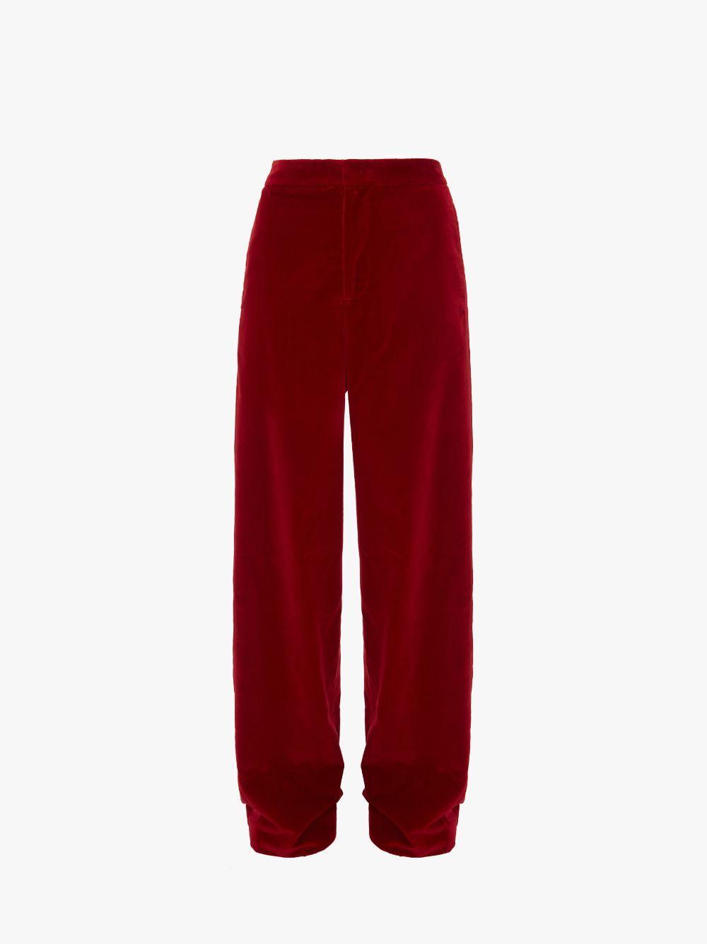 VELVET TUXEDO TROUSERS in red | JW Anderson US  Product Image