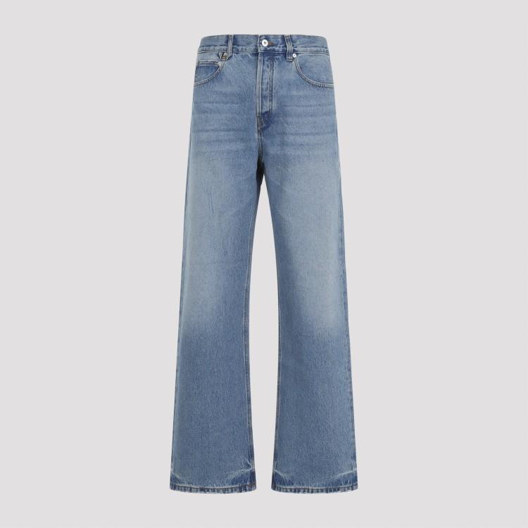 JACQUEMUS Blue Cotton Denim Jeans Product Image