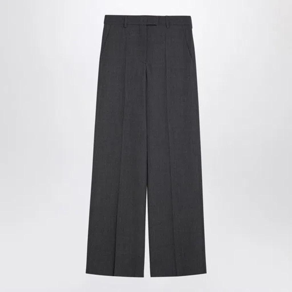 VALENTINO Wide Trousers In Gray Product Image