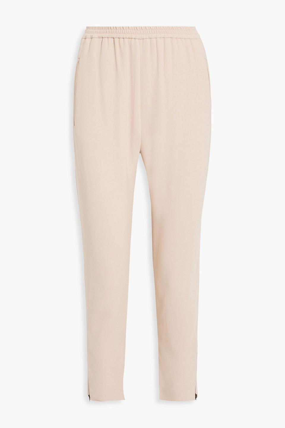 Crepe Tapered Pants In Ecru Product Image