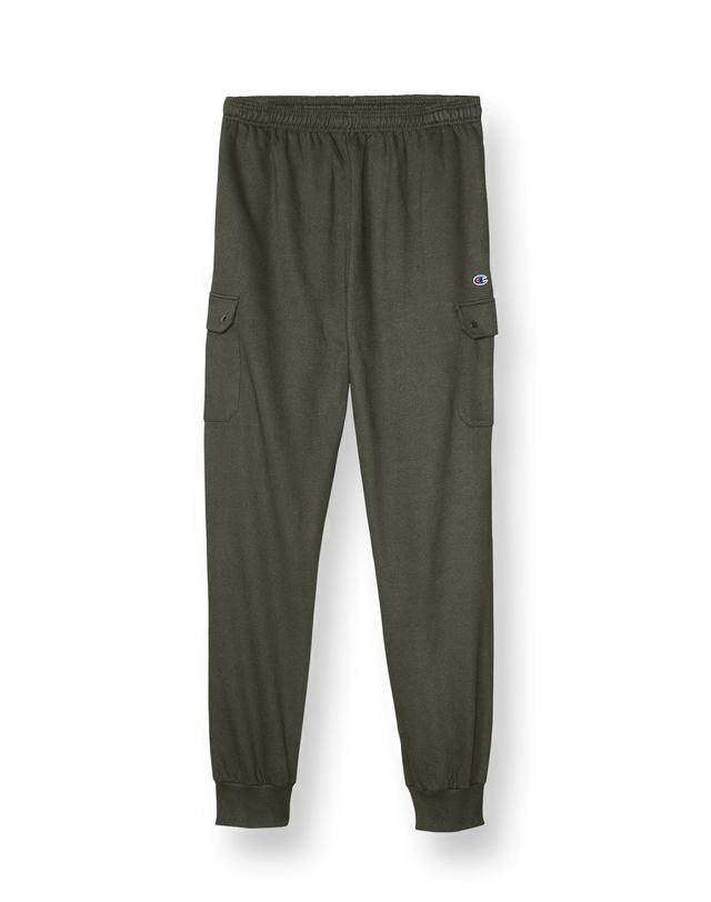 Mens Champion Big & Tall Fleece Cargo Joggers, 30-36 Oxford Grey 4XT Product Image