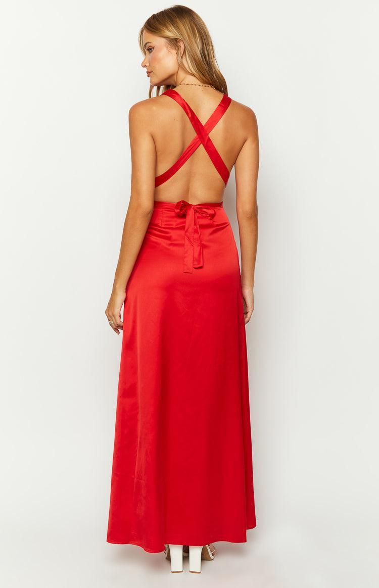 Calista Red Maxi Dress Product Image