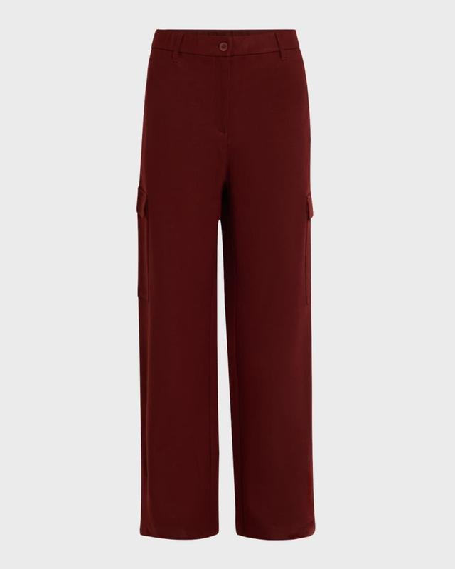 Wide-Leg Wool Jersey Pants Product Image