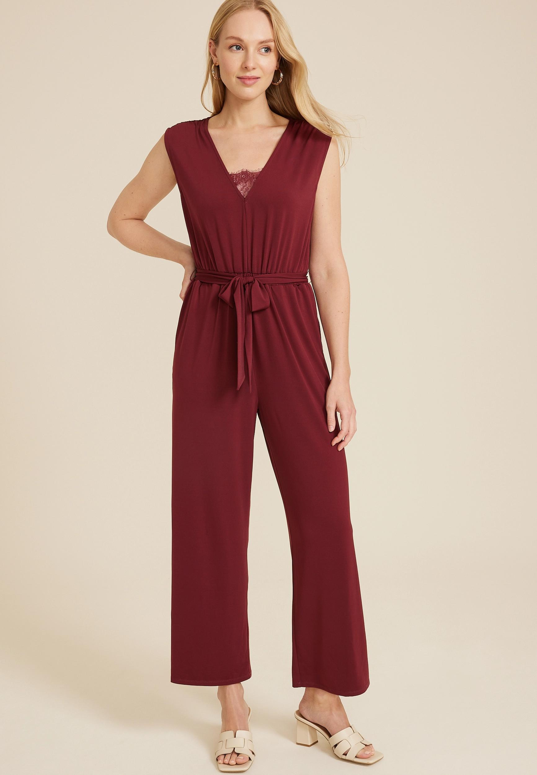 Lace Trim Pocket Jumpsuit Product Image