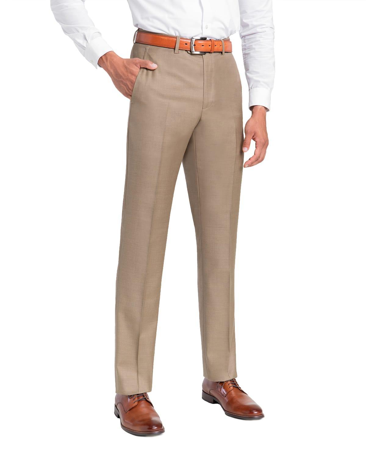 Santorelli Loro Piana Modern Fit Flat Front Dress Pants Product Image