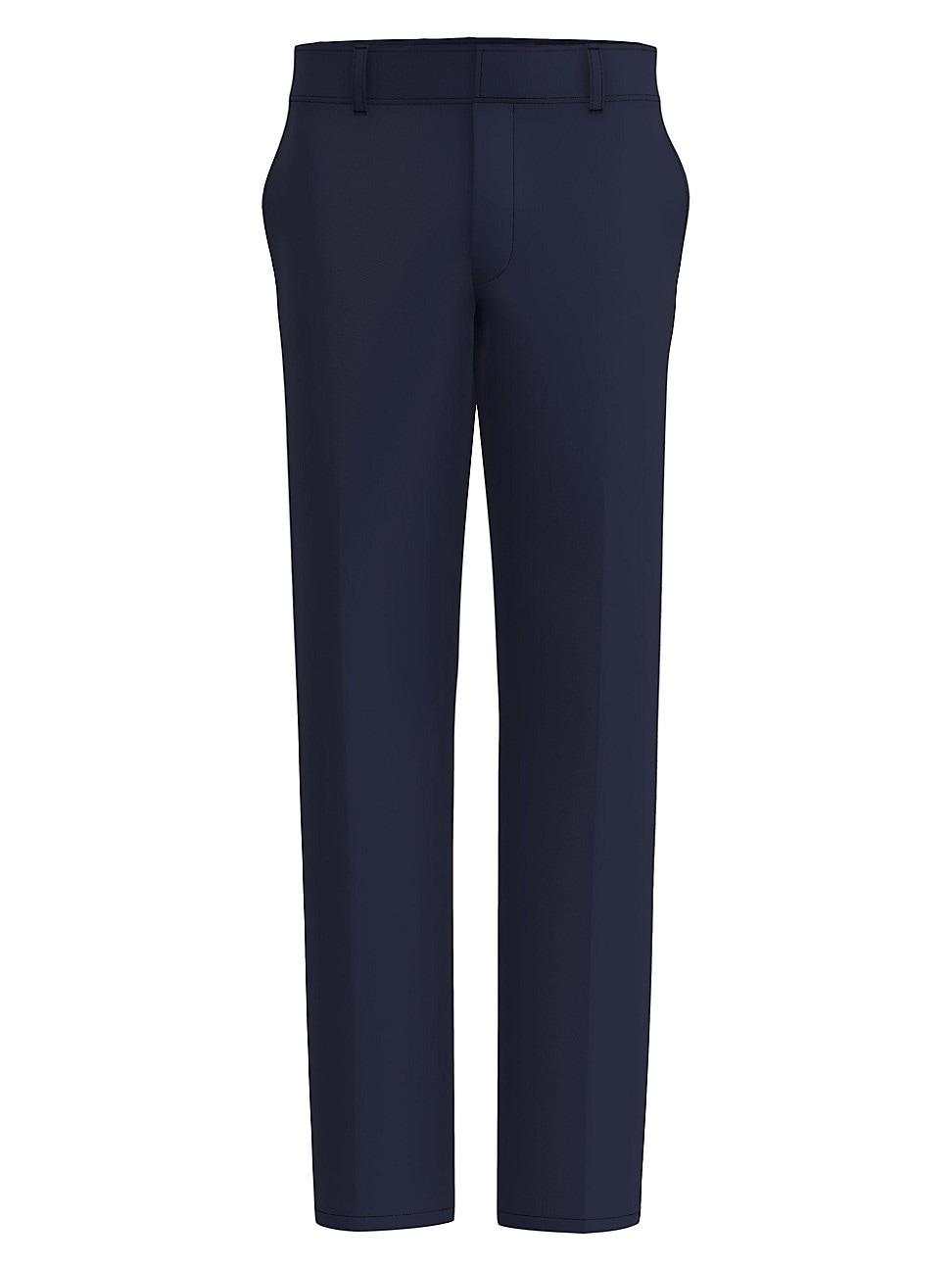 Mens Wool Flat-Front Trousers Product Image