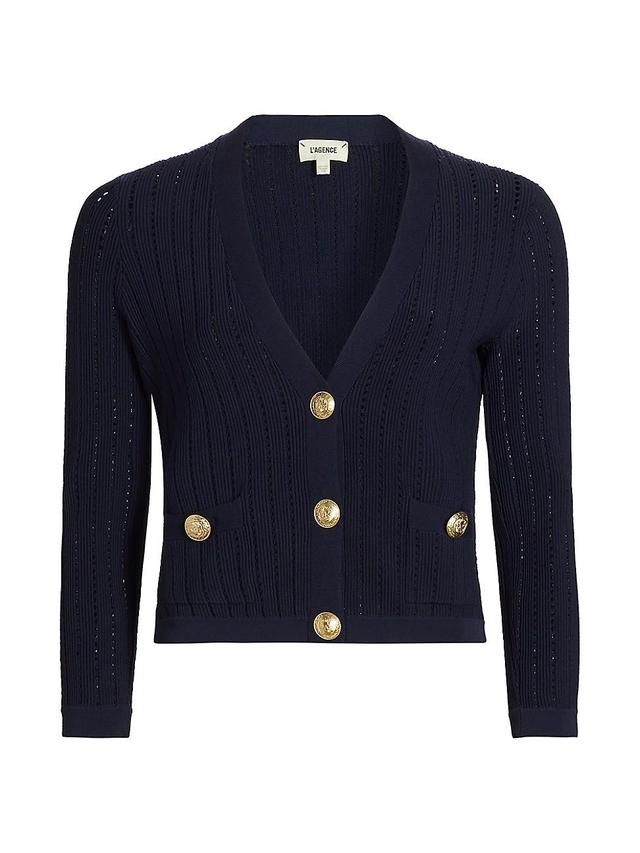 Womens Irvin Pointelle Cropped Cardigan Product Image