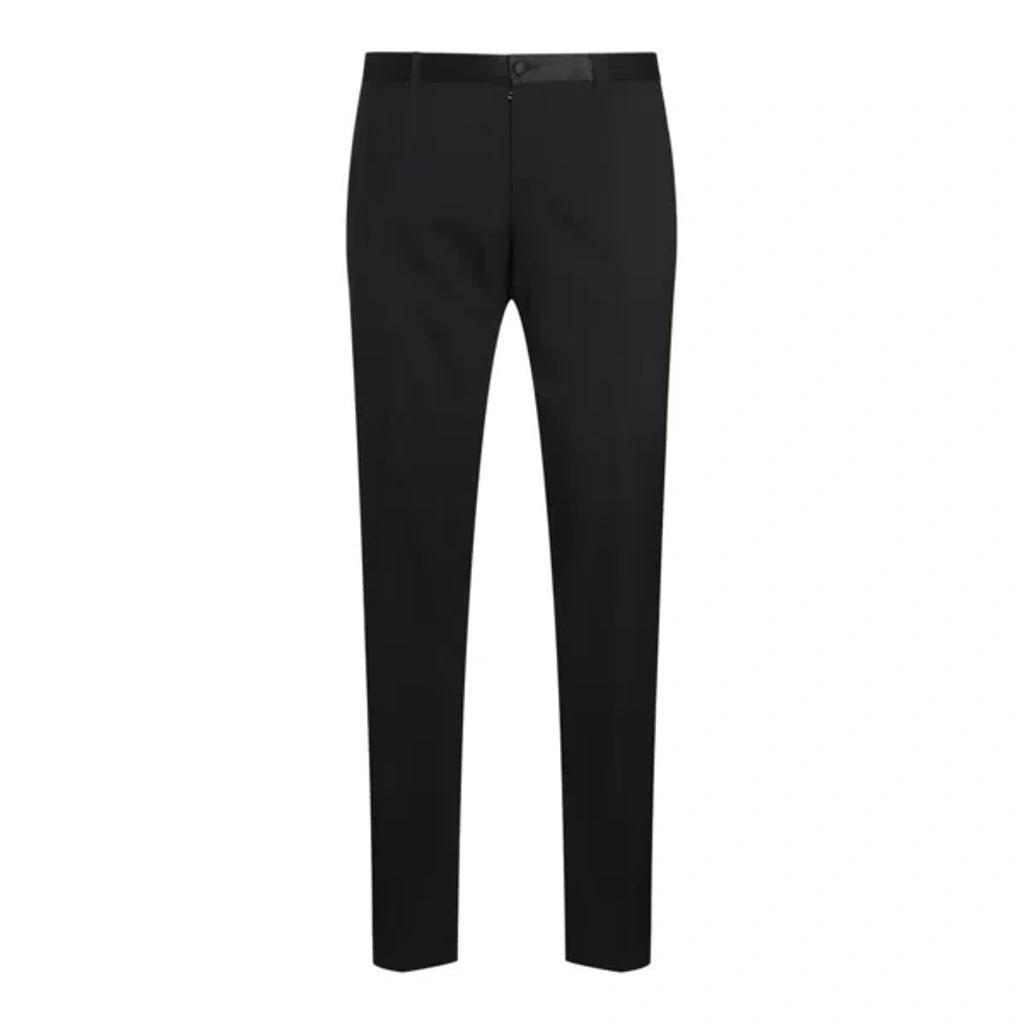 Classic Buttoned Trousers In Black Product Image