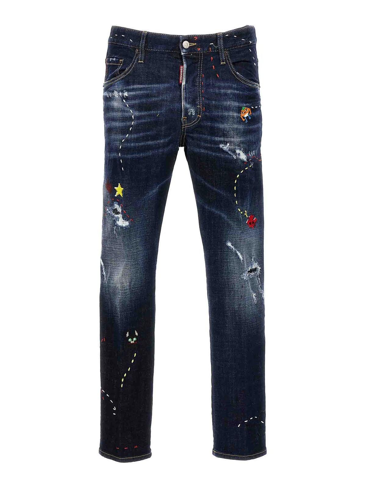 DSQUARED2 Skater Jeans In Blue Product Image