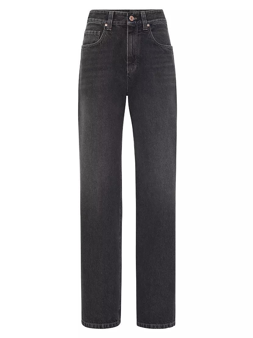 Authentic Denim Loose Jeans with Shiny Tab product image