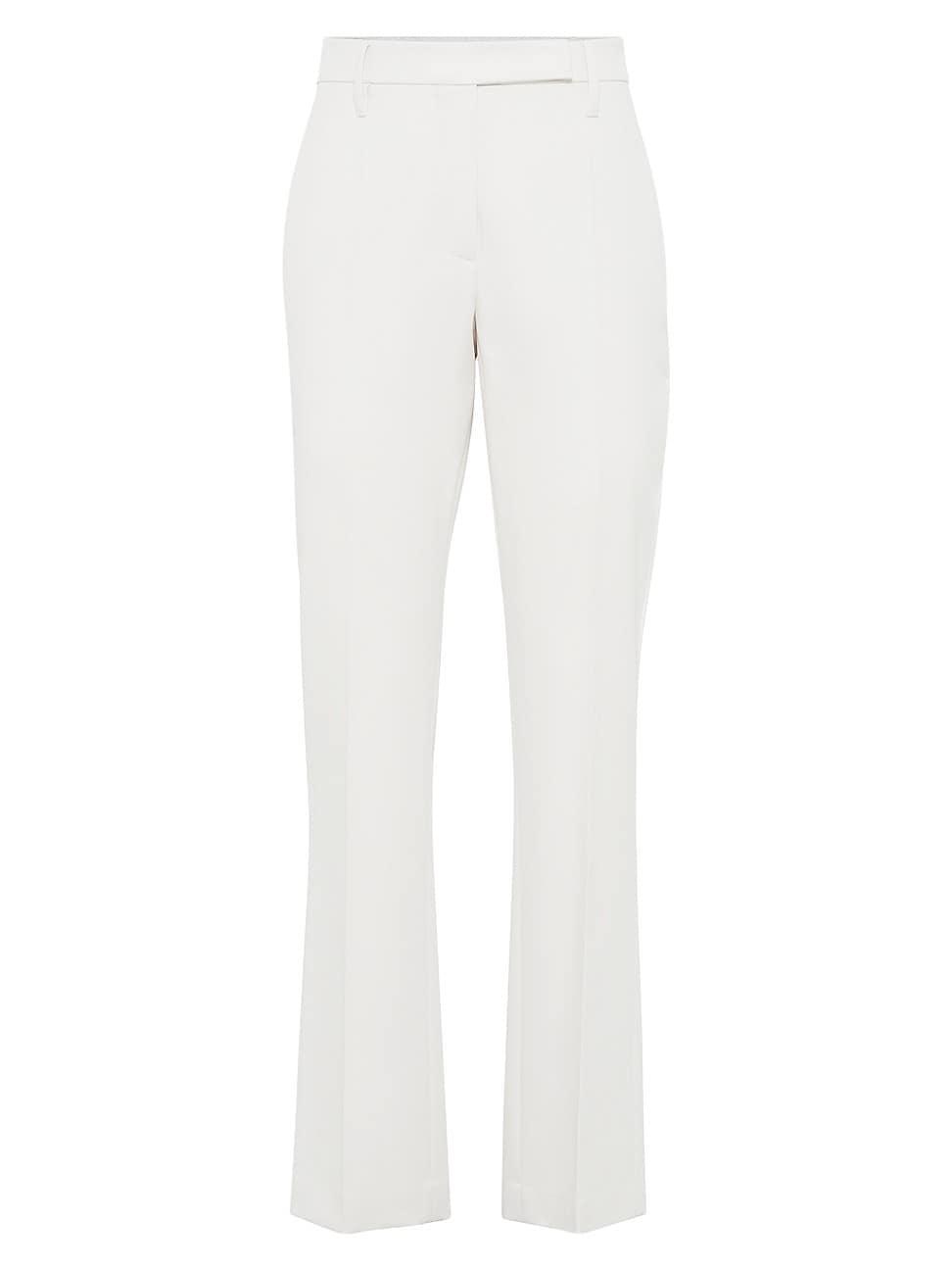 Womens Stretch Cotton Cover Cigarette Trousers Product Image