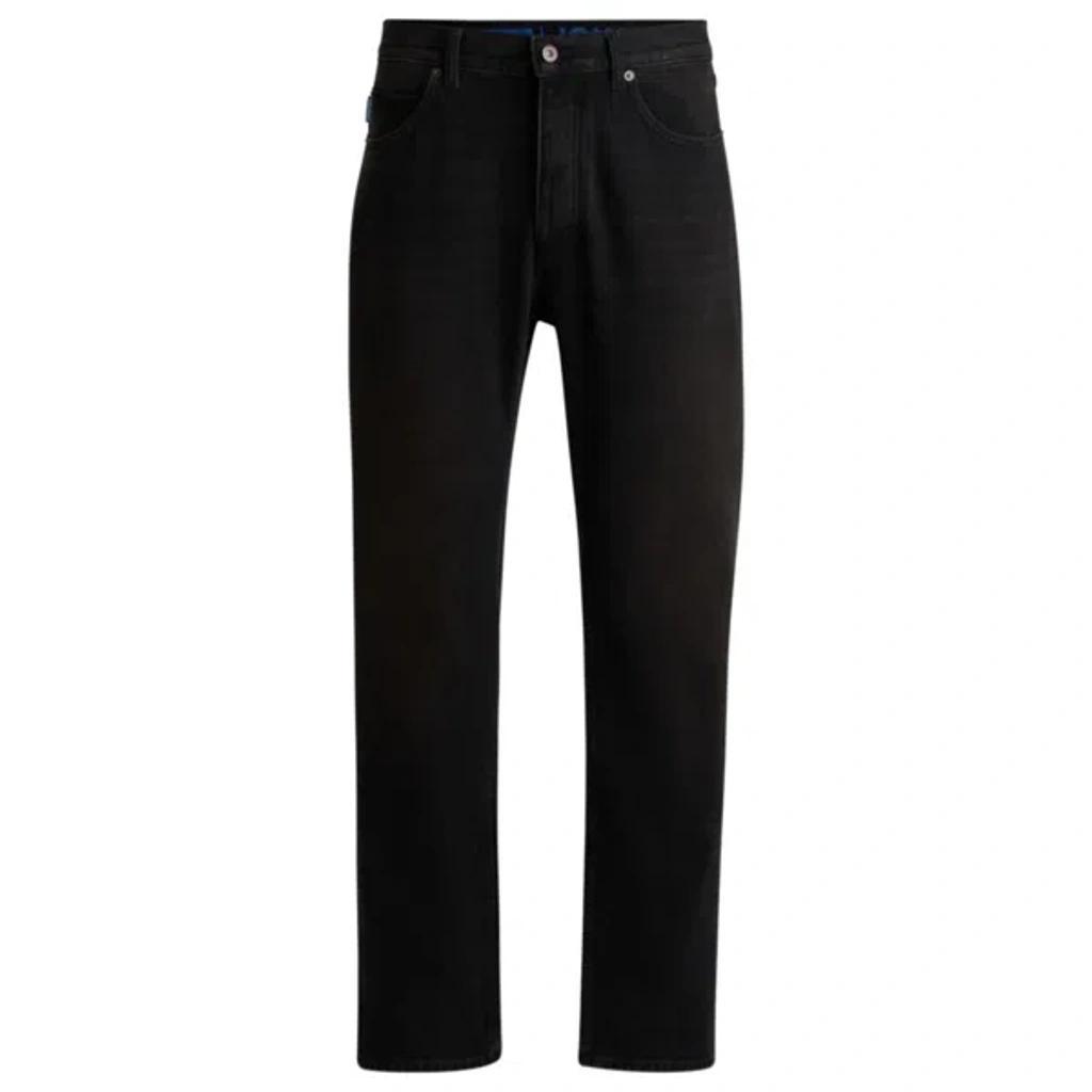 HUGO BOSS Regular-fit Jeans In Cotton Denim In Dark Grey Product Image