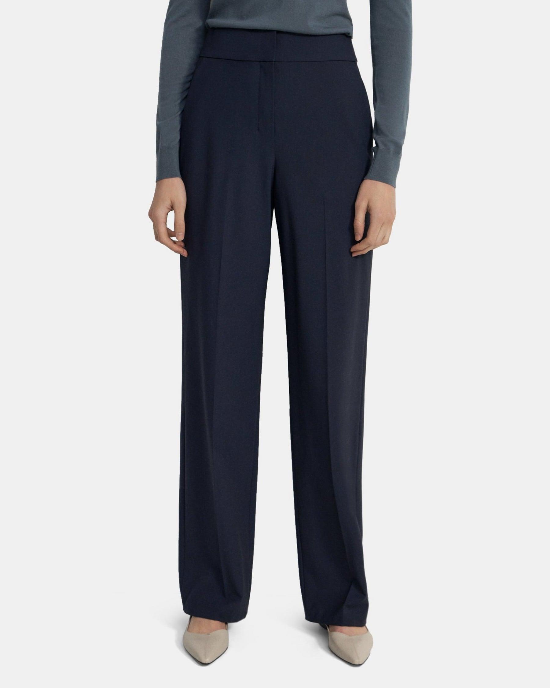 High-Waist Wide-Leg Pant in Stretch Wool product image