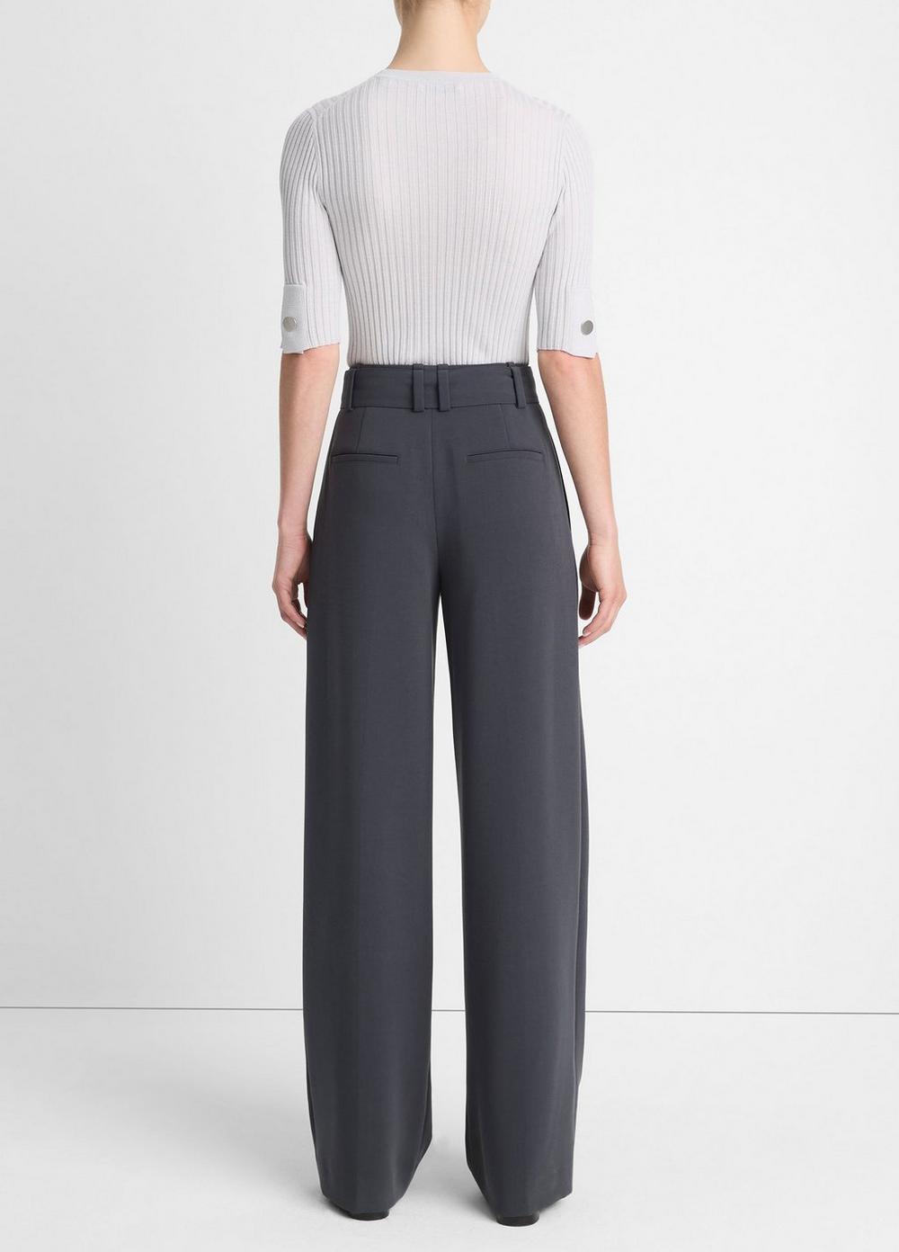 High-Waist Belted Wide-Leg Trouser Product Image