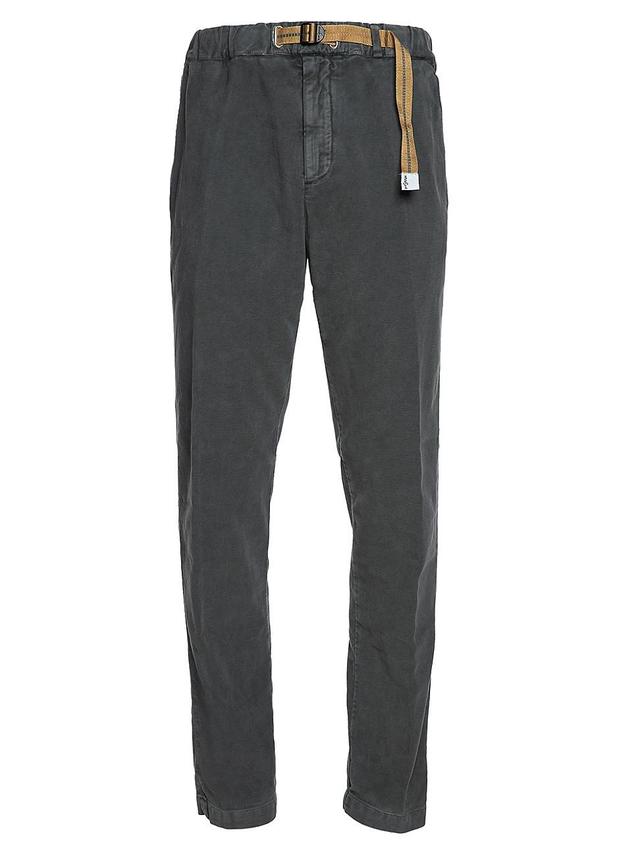 Mens Belted Cotton Moleskin Pants Product Image